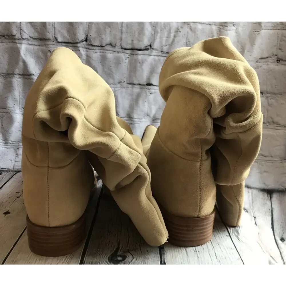 Chinese Laundry Winner Suede Boots Beige Women’s 5.5 M New In Box